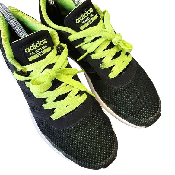 Adidas Big Kids 4Y Neo Cloudfoam Race K Lime Green Sneakers AW4043 - Picture 5 of 16